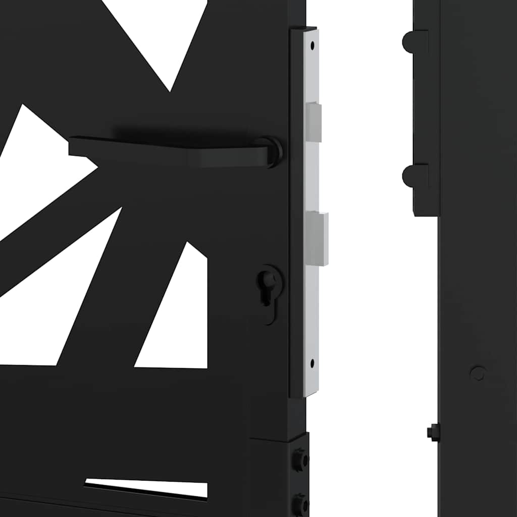 Garden Gate Black 100x175 cm Steel Light Design