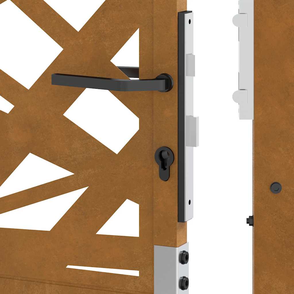 vidaXL Garden Gate 105x105 cm Weathering Steel Light Design