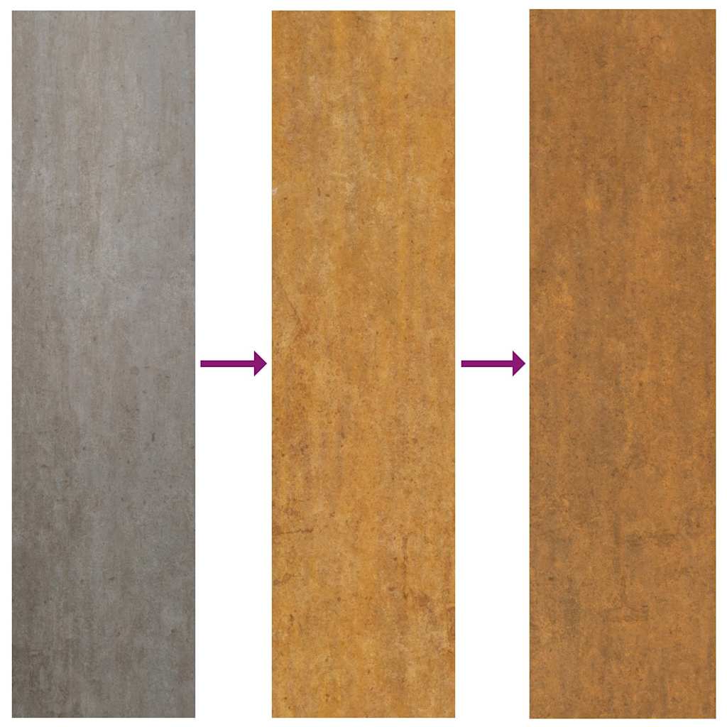 Garden Gate 100x200 cm Weathering Steel Light Design