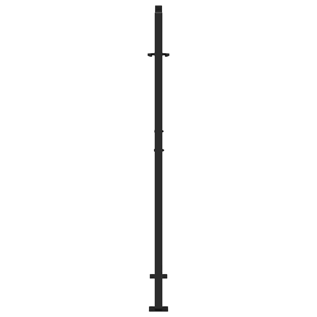 Garden Gate Black 100x150 cm Steel Leaf Design