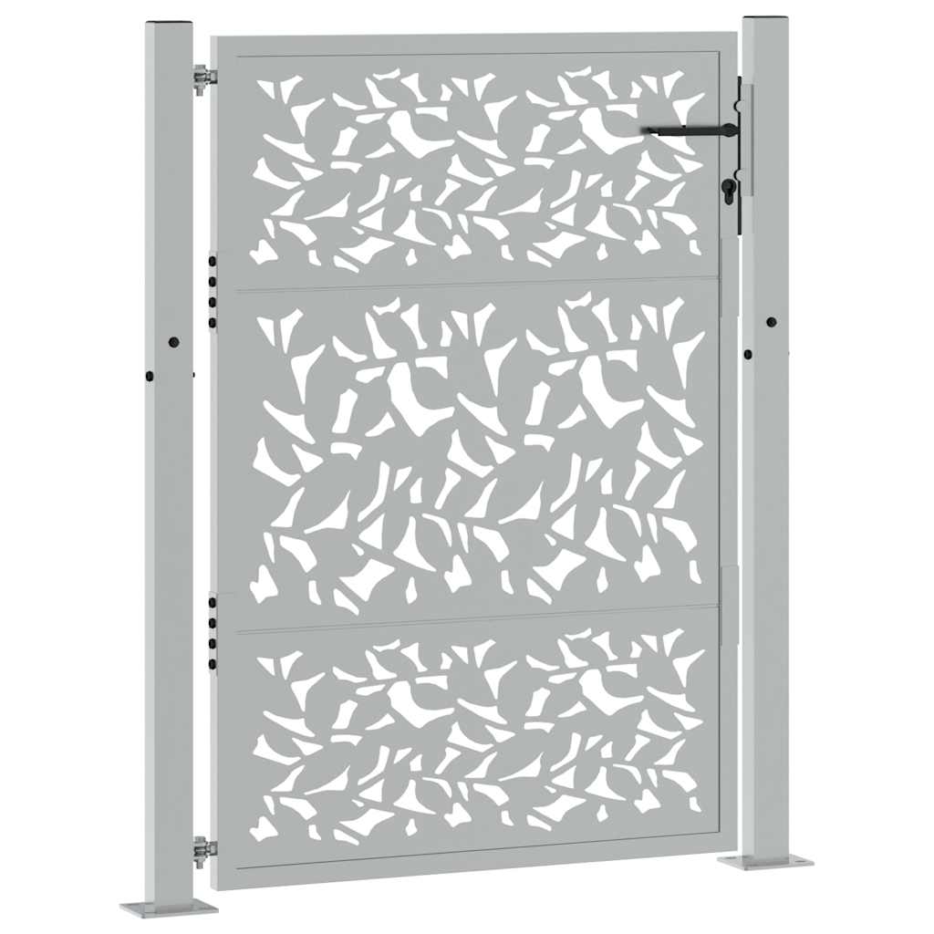 Garden Gate 100x125 cm Weathering Steel Leaf Design
