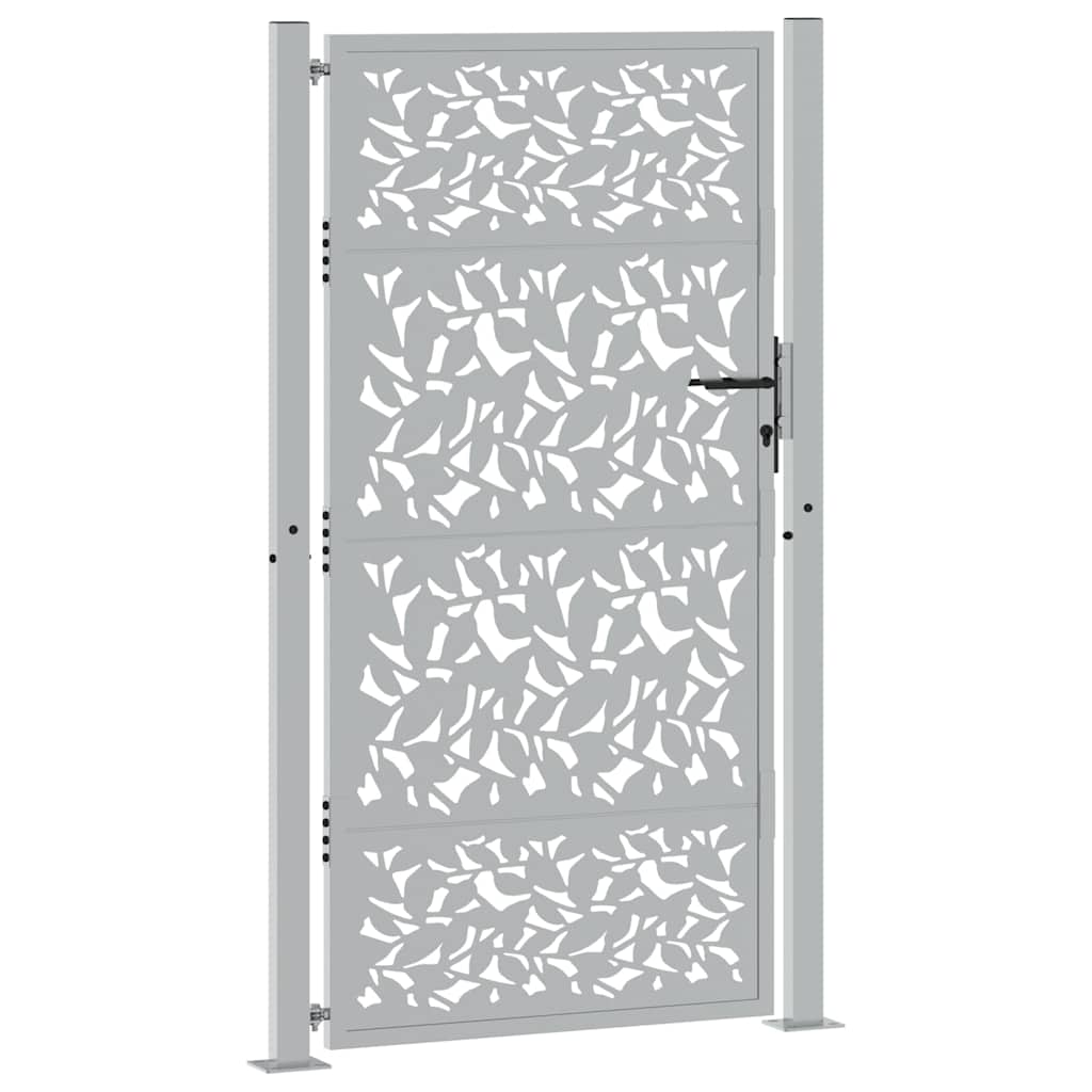 Garden Gate 100x175 cm Weathering Steel Leaf Design