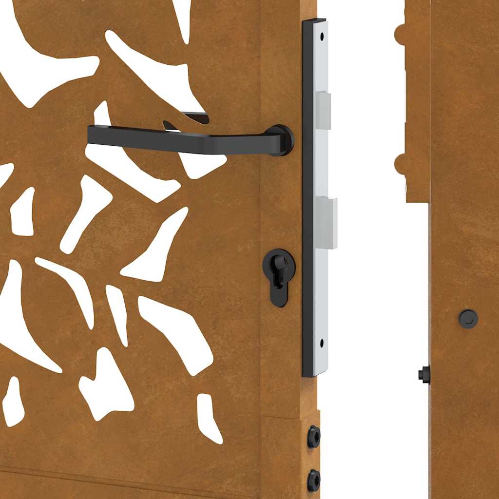 Garden Gate 100x175 cm Weathering Steel Leaf Design