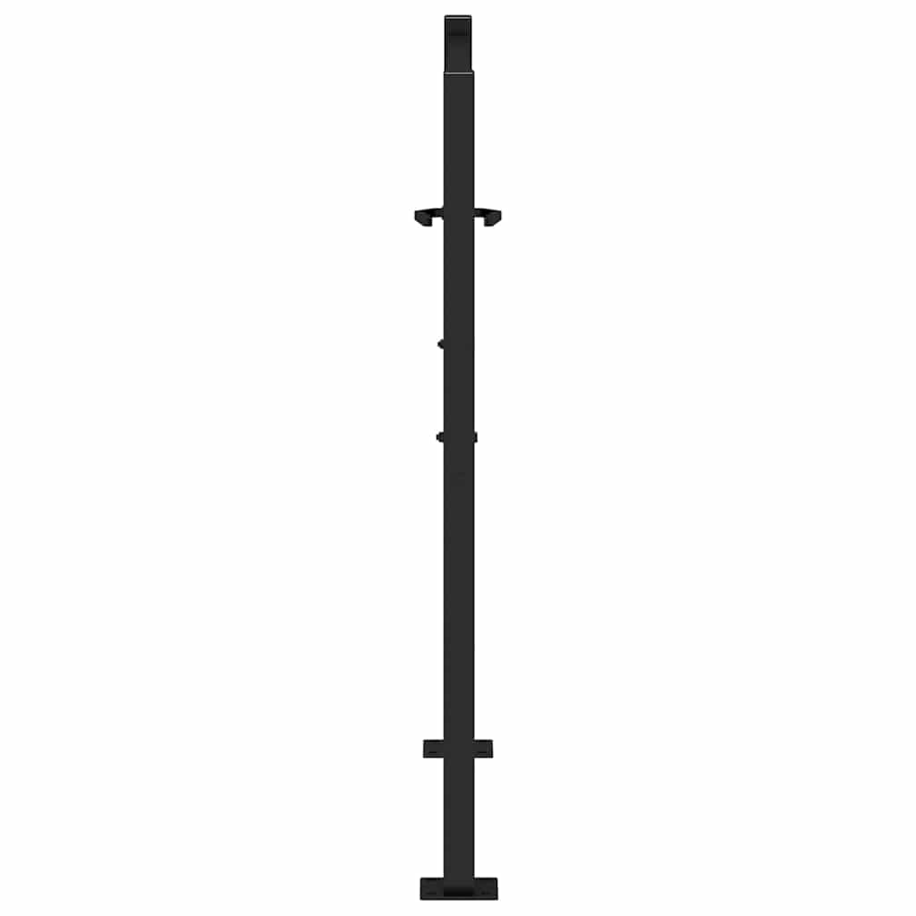 Garden Gate Black 100x100 cm Steel Wave Design