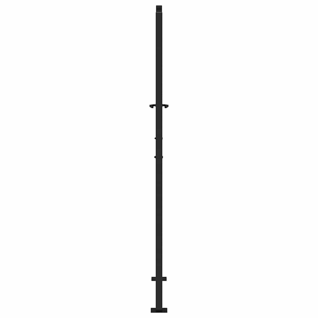 Garden Gate Black 100x175 cm Steel Wave Design