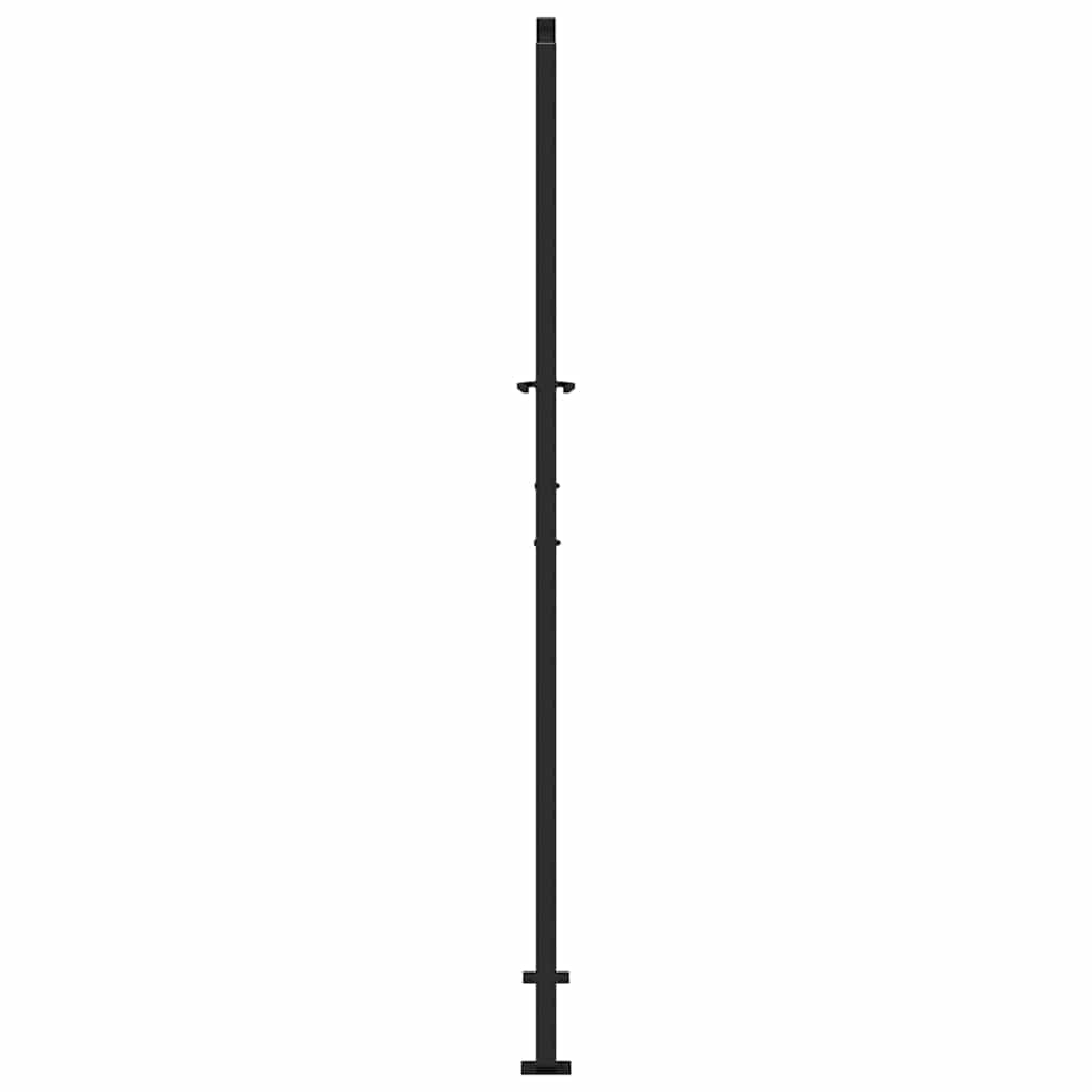 Garden Gate Black 100x200 cm Steel Wave Design