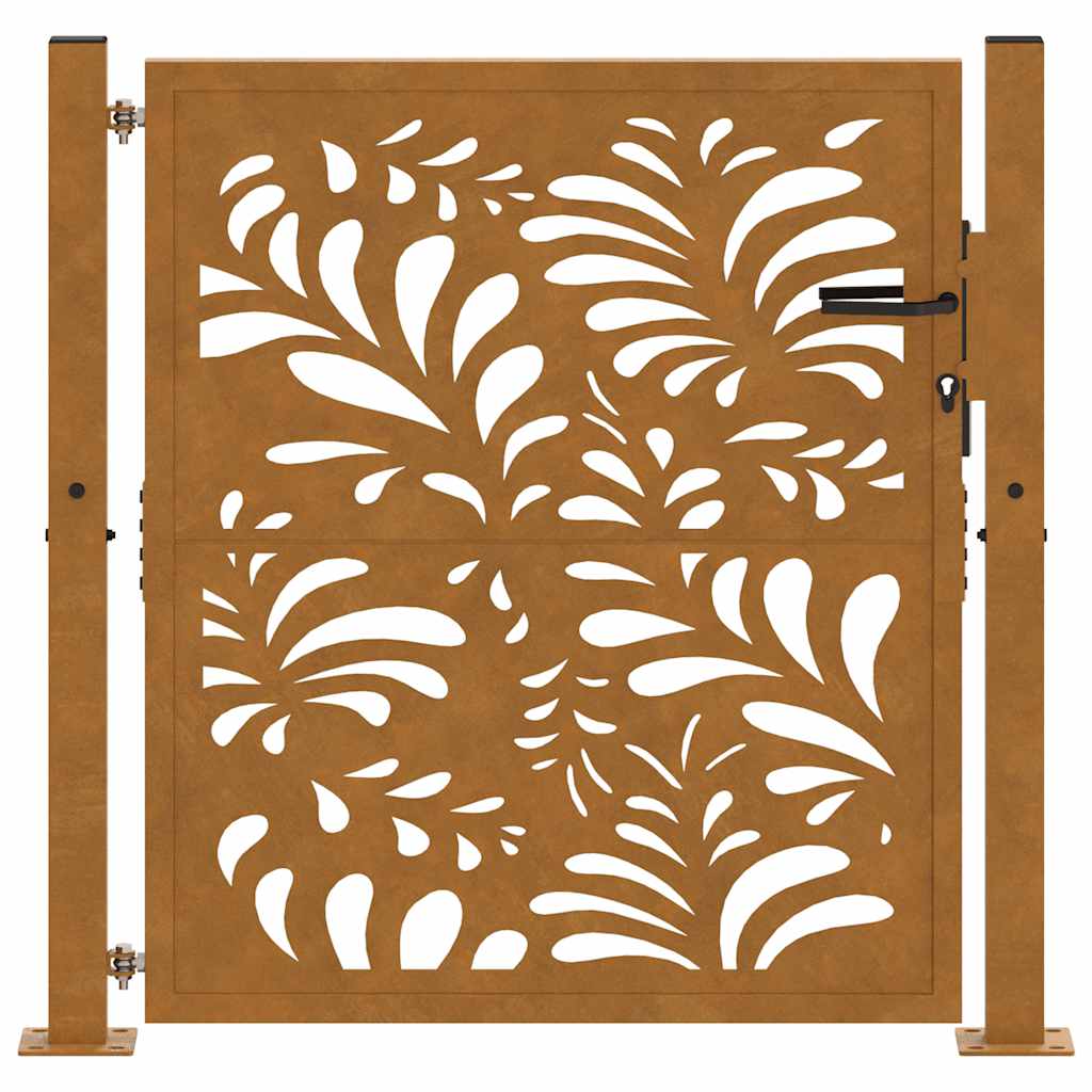 Garden Gate 100x100 cm Weathering Steel Wave Design