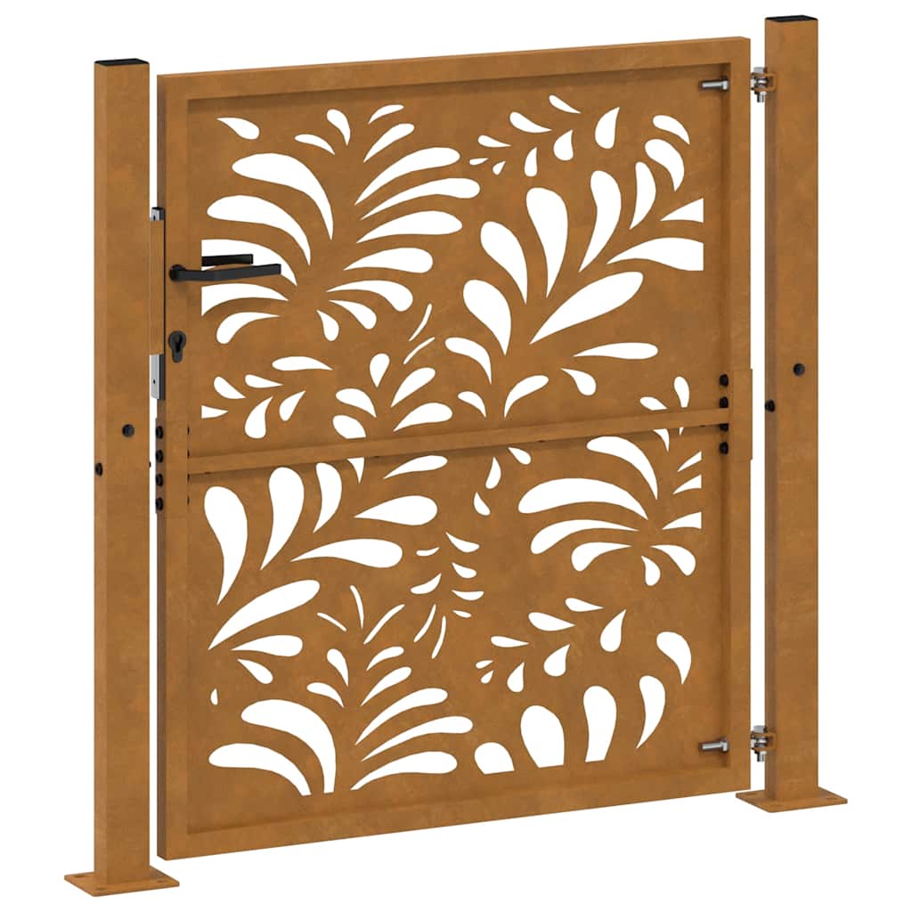 Garden Gate 100x100 cm Weathering Steel Wave Design