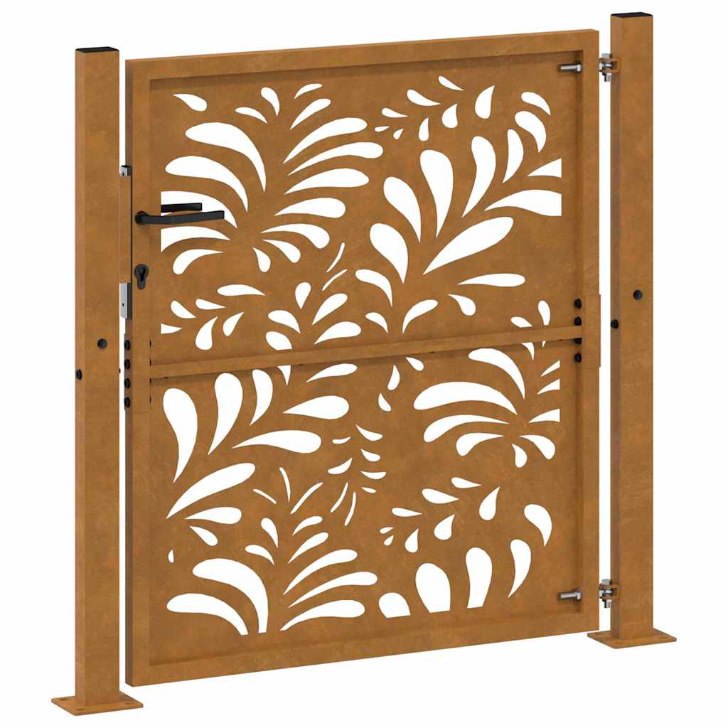 Garden Gate 100x100 cm Weathering Steel Wave Design