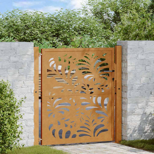Garden Gate 100x100 cm Weathering Steel Wave Design