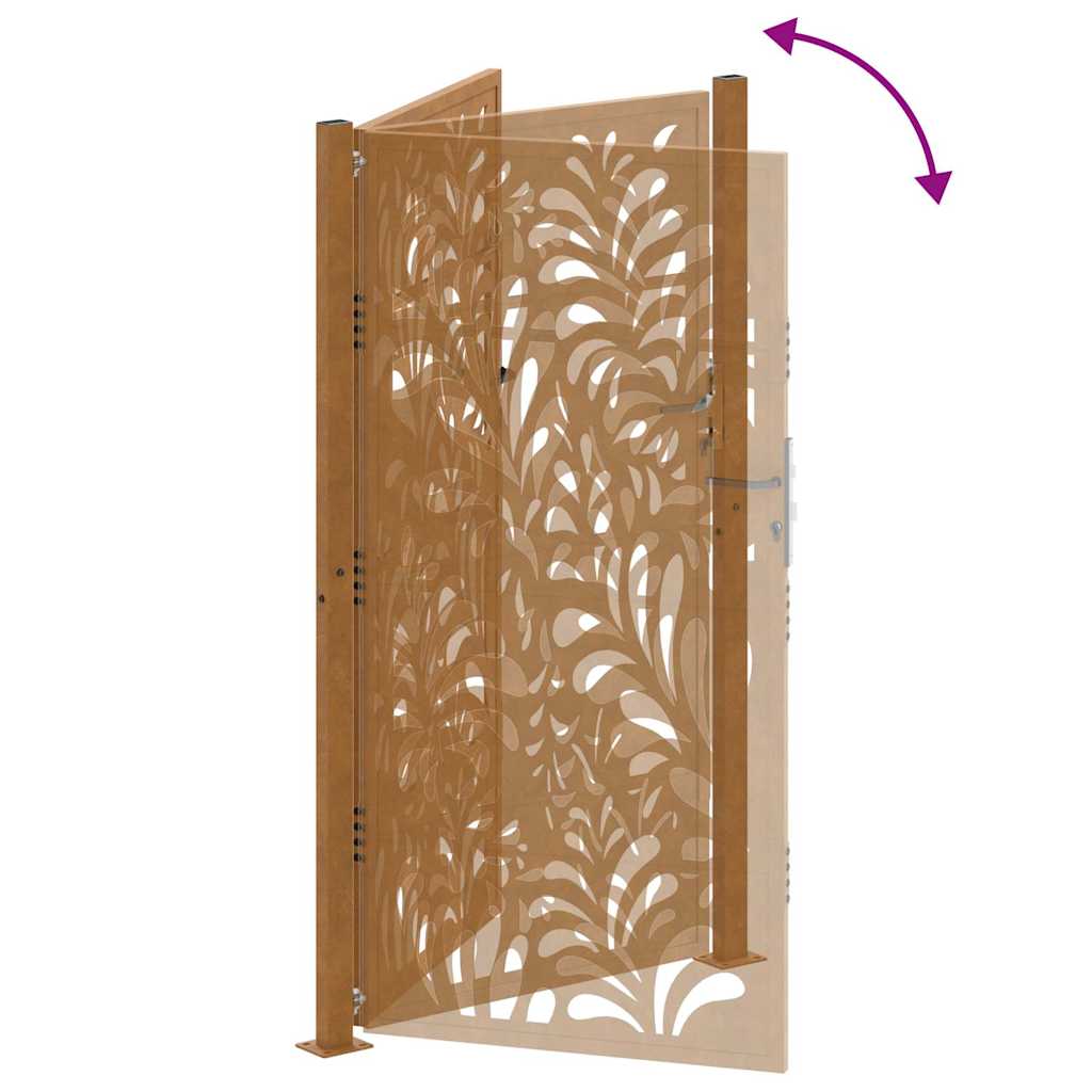 Garden Gate 100x175 cm Weathering Steel Wave Design