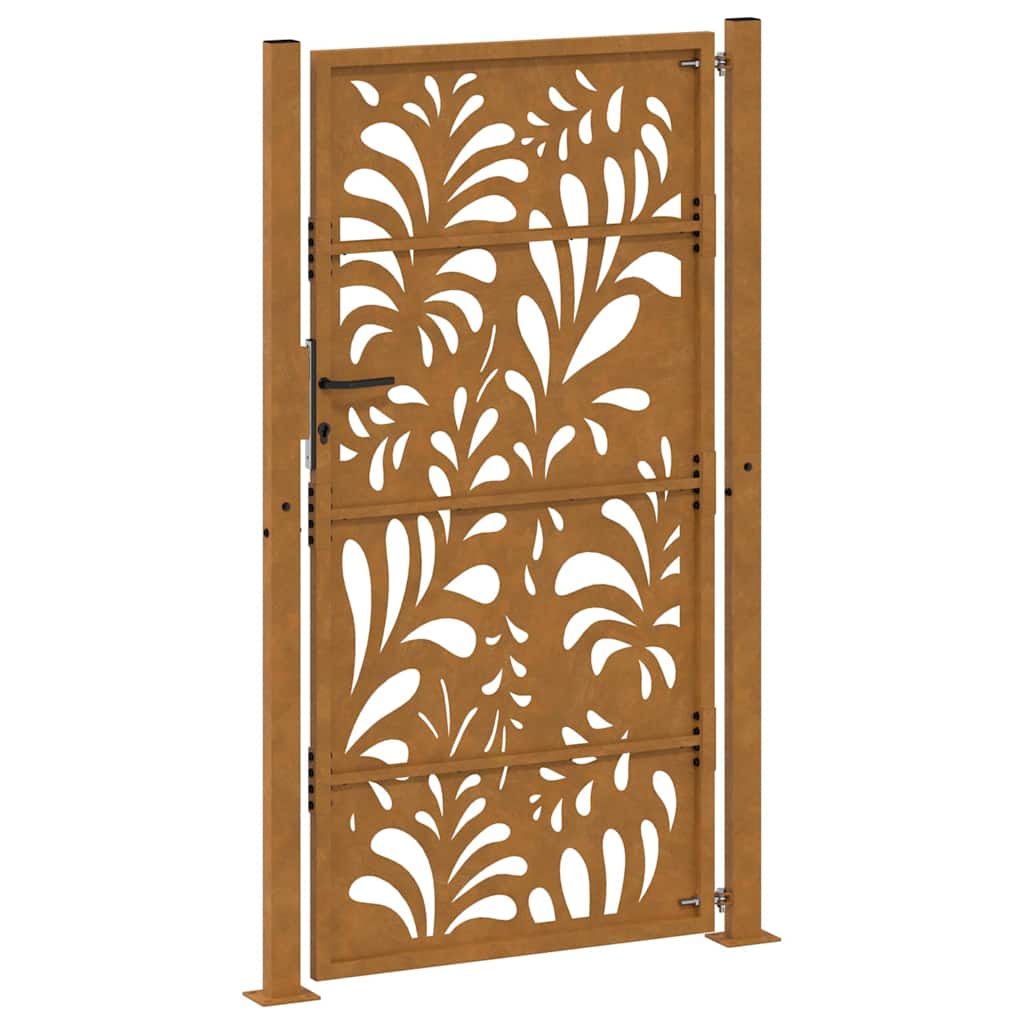 Garden Gate 100x200 cm Weathering Steel Wave Design