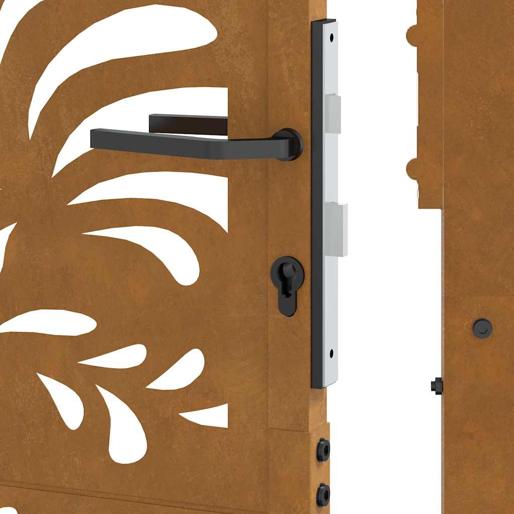 Garden Gate 100x200 cm Weathering Steel Wave Design