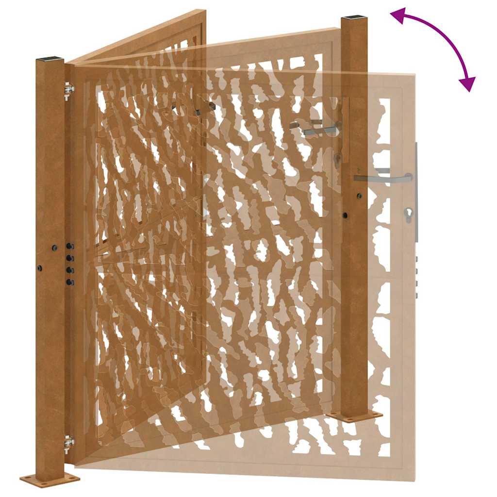 Garden Gate 100x100 cm Weathering Steel Trace Design