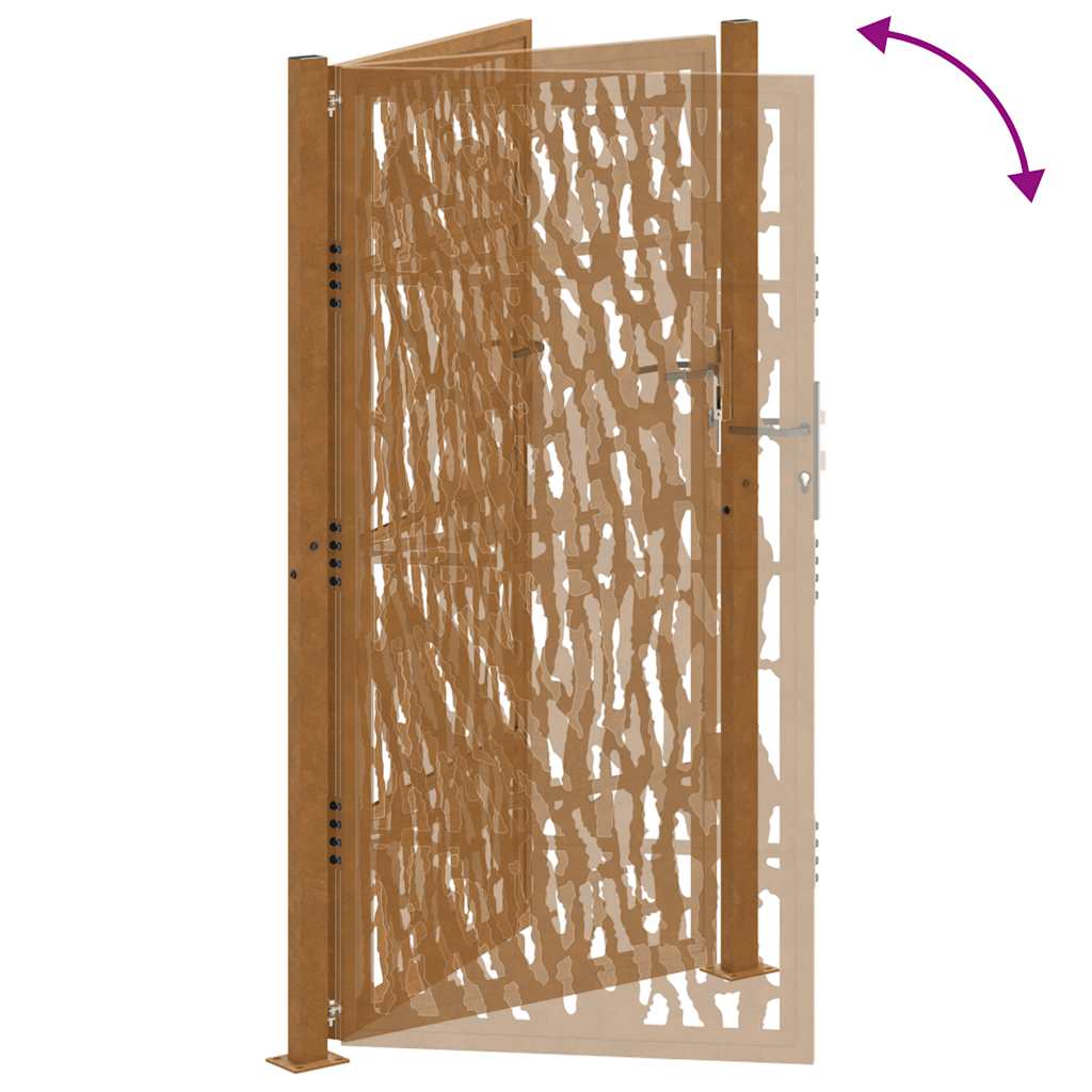 Garden Gate 100x175 cm Weathering Steel Trace Design