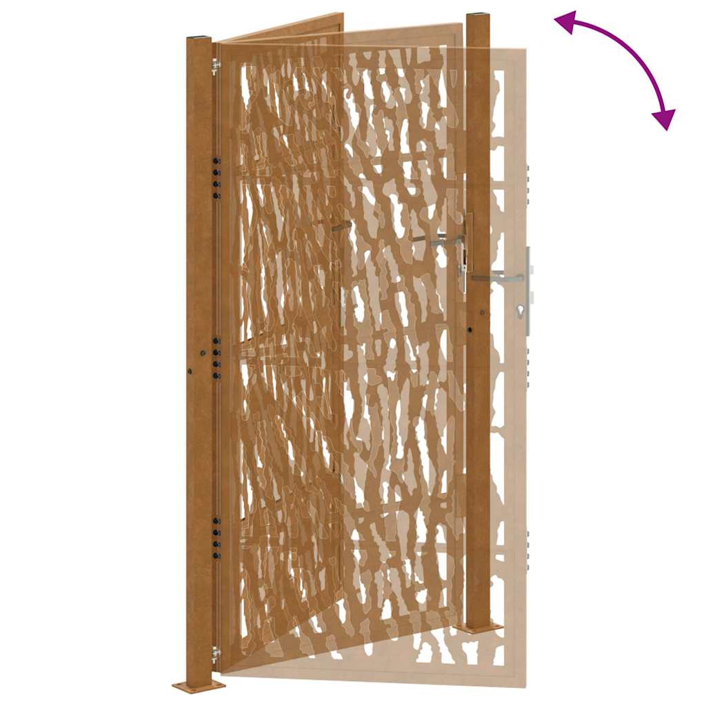 Garden Gate 100x175 cm Weathering Steel Trace Design