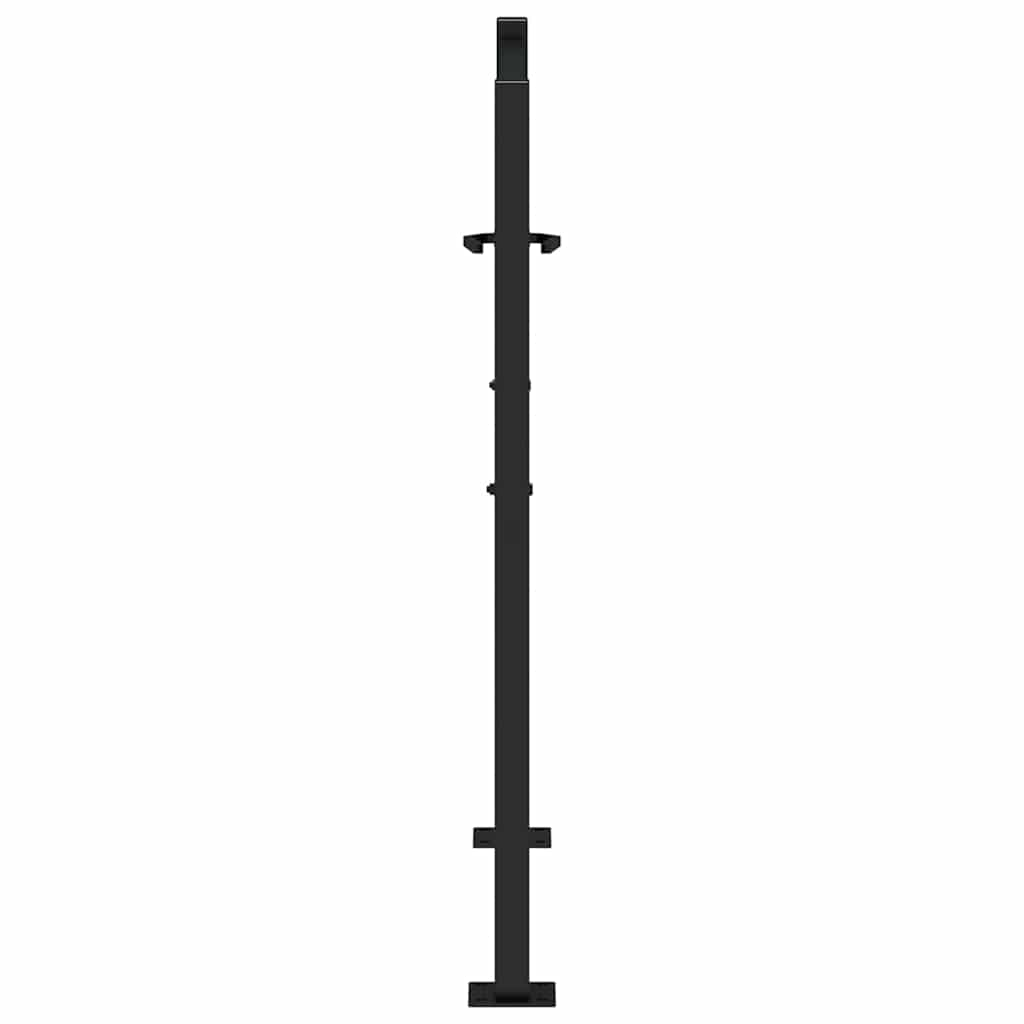 vidaXL Garden Gate Black 105x106 cm Steel Flame Design