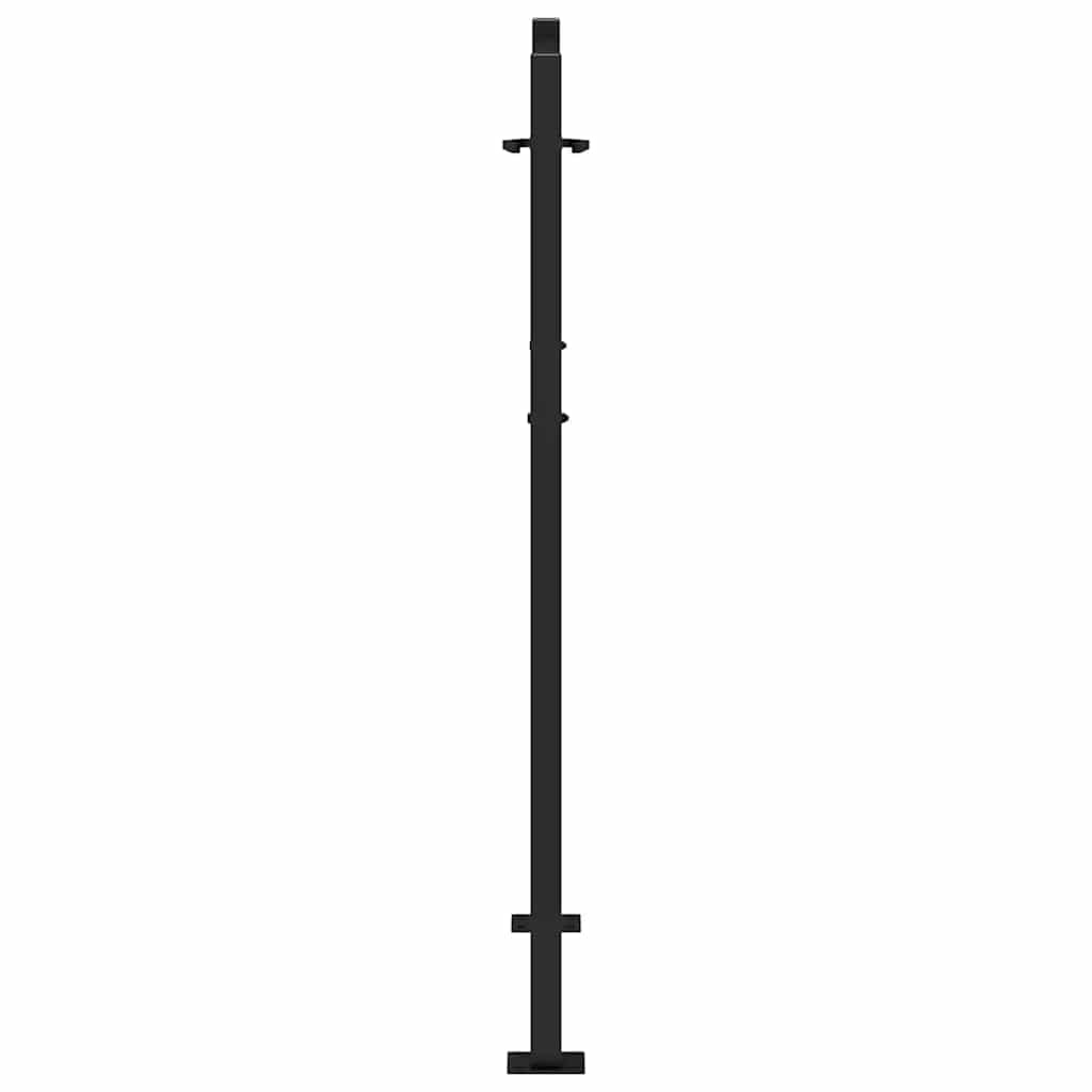 vidaXL Garden Gate Black 105x130 cm Steel Flame Design