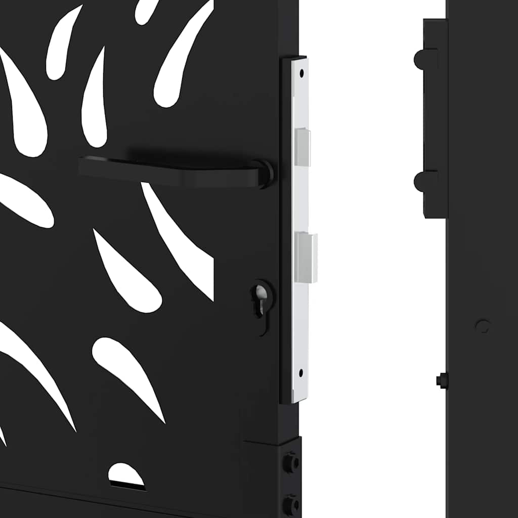 Garden Gate Black 100x150 cm Steel Flame Design