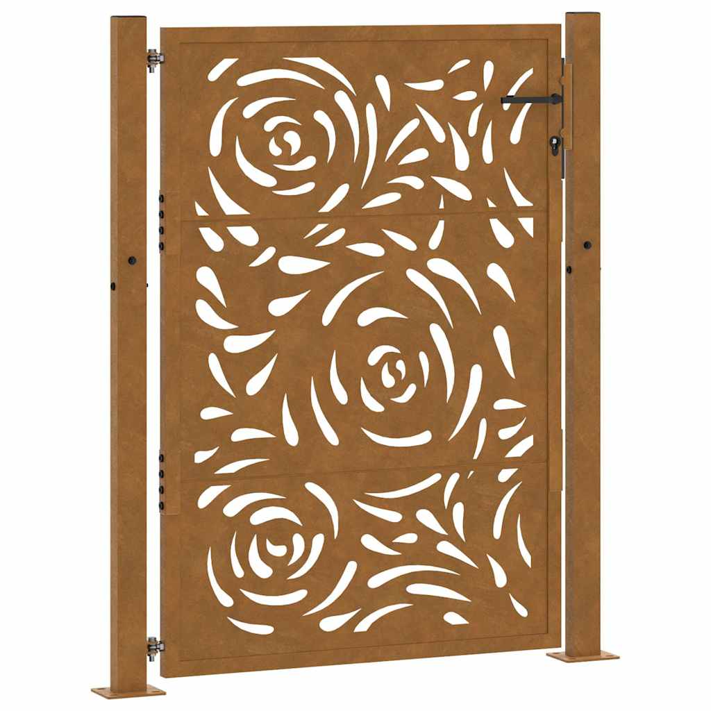 Garden Gate 100x125 cm Weathering Steel Flame Design