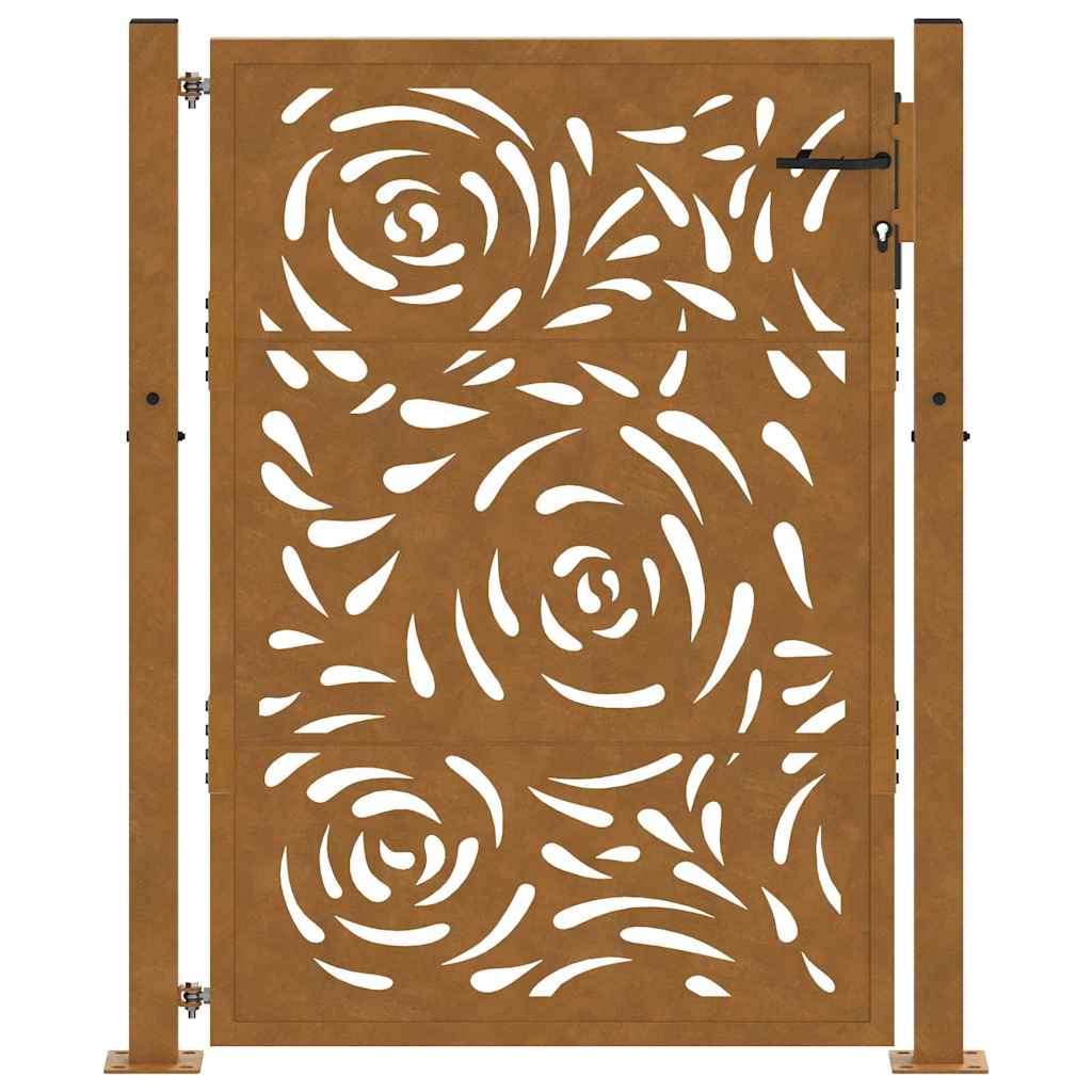 Garden Gate 100x125 cm Weathering Steel Flame Design