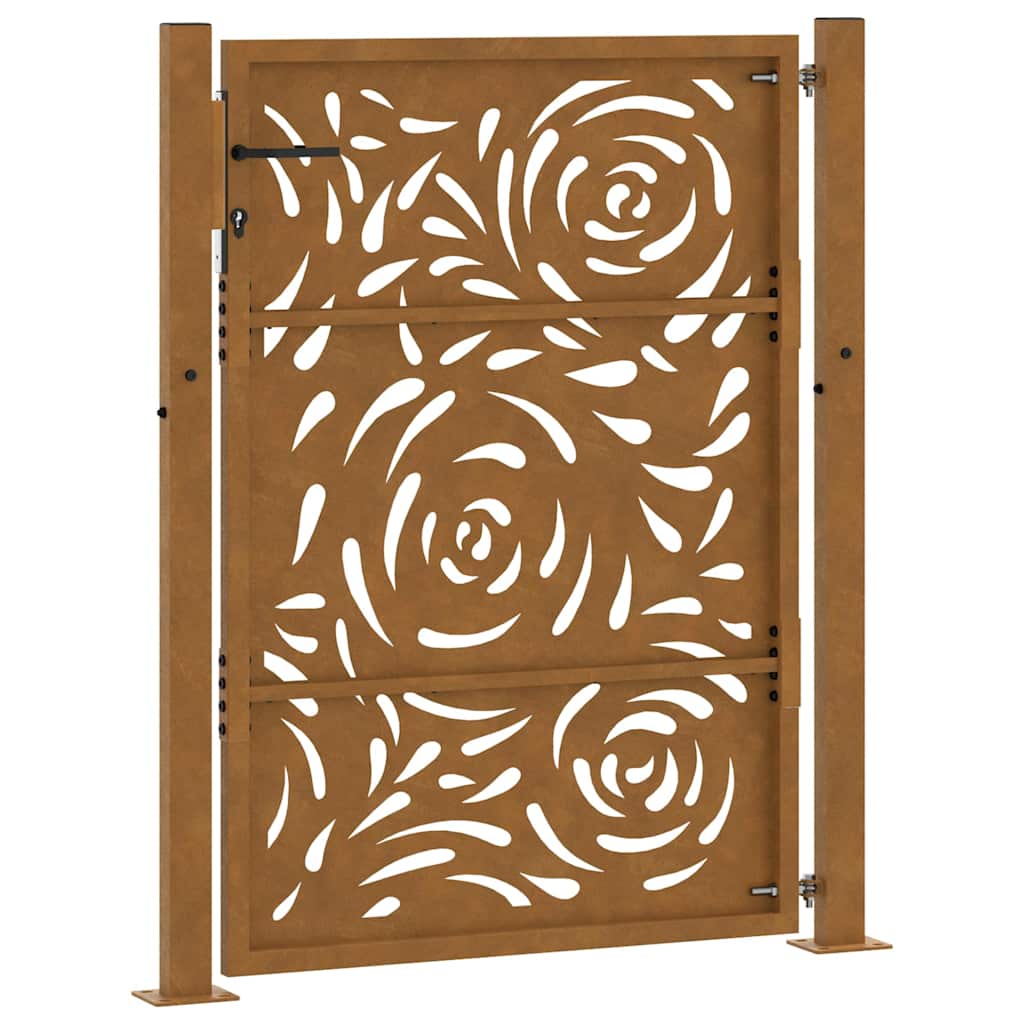 Garden Gate 100x125 cm Weathering Steel Flame Design