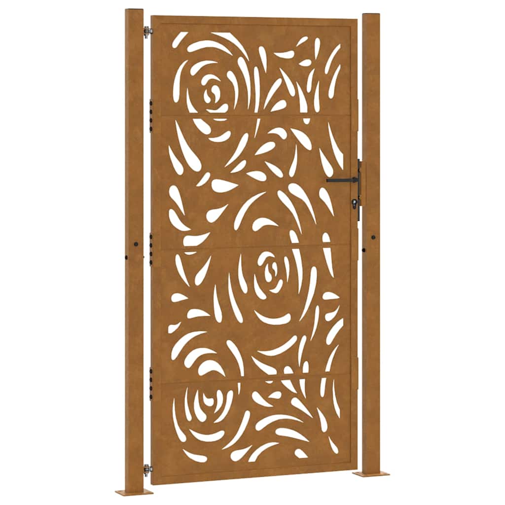 Garden Gate 100x175 cm Weathering Steel Flame Design
