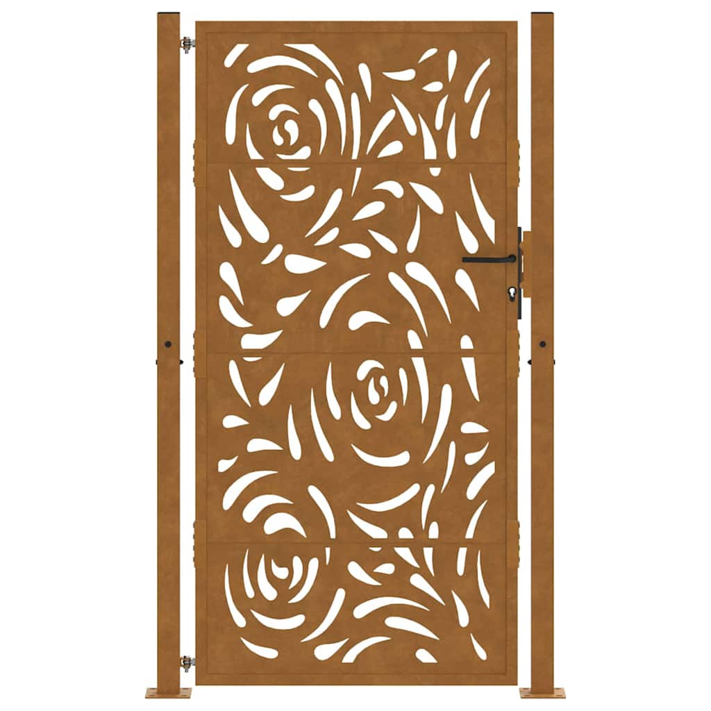 Garden Gate 100x175 cm Weathering Steel Flame Design