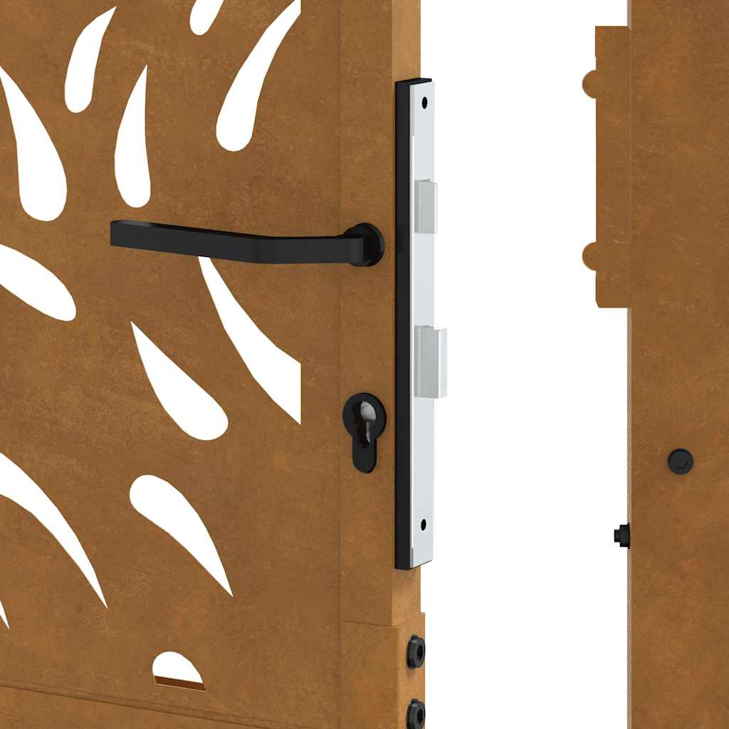 Garden Gate 100x175 cm Weathering Steel Flame Design