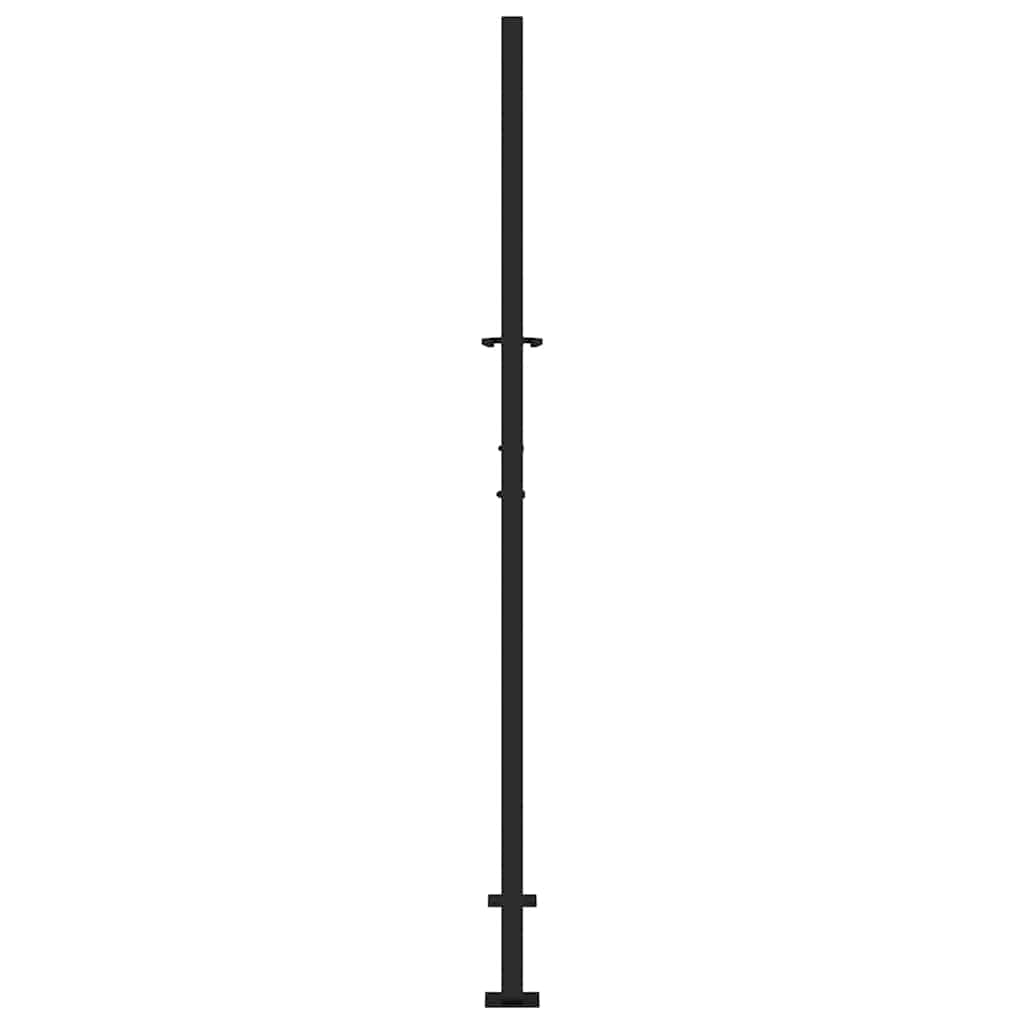 Garden Gate Black 100x175 cm Steel Cross Design
