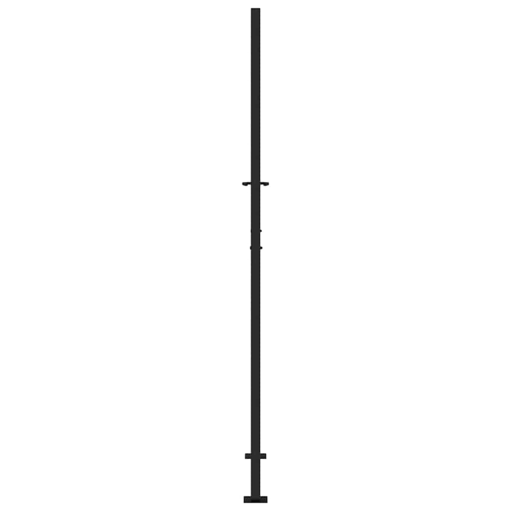Garden Gate Black 100x200 cm Steel Cross Design