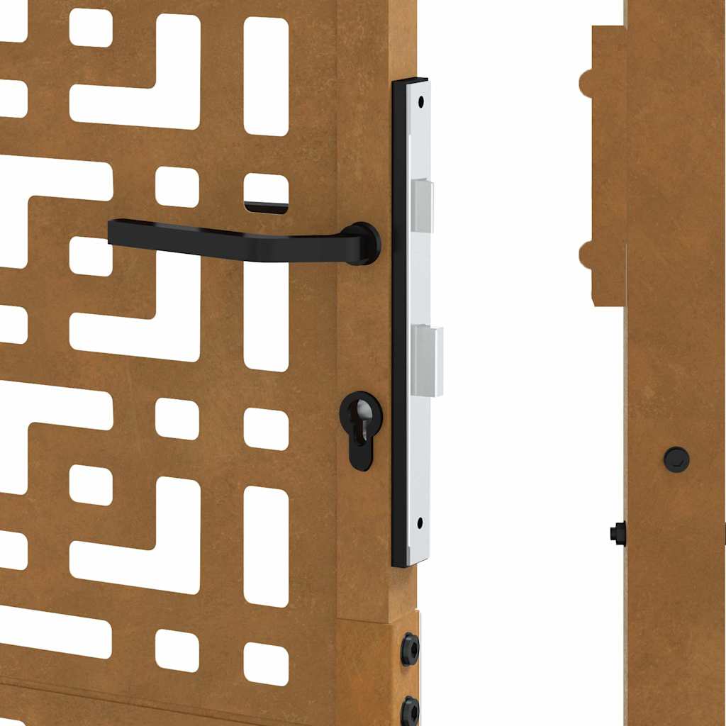 Garden Gate 100x125 cm Weathering Steel Cross Design