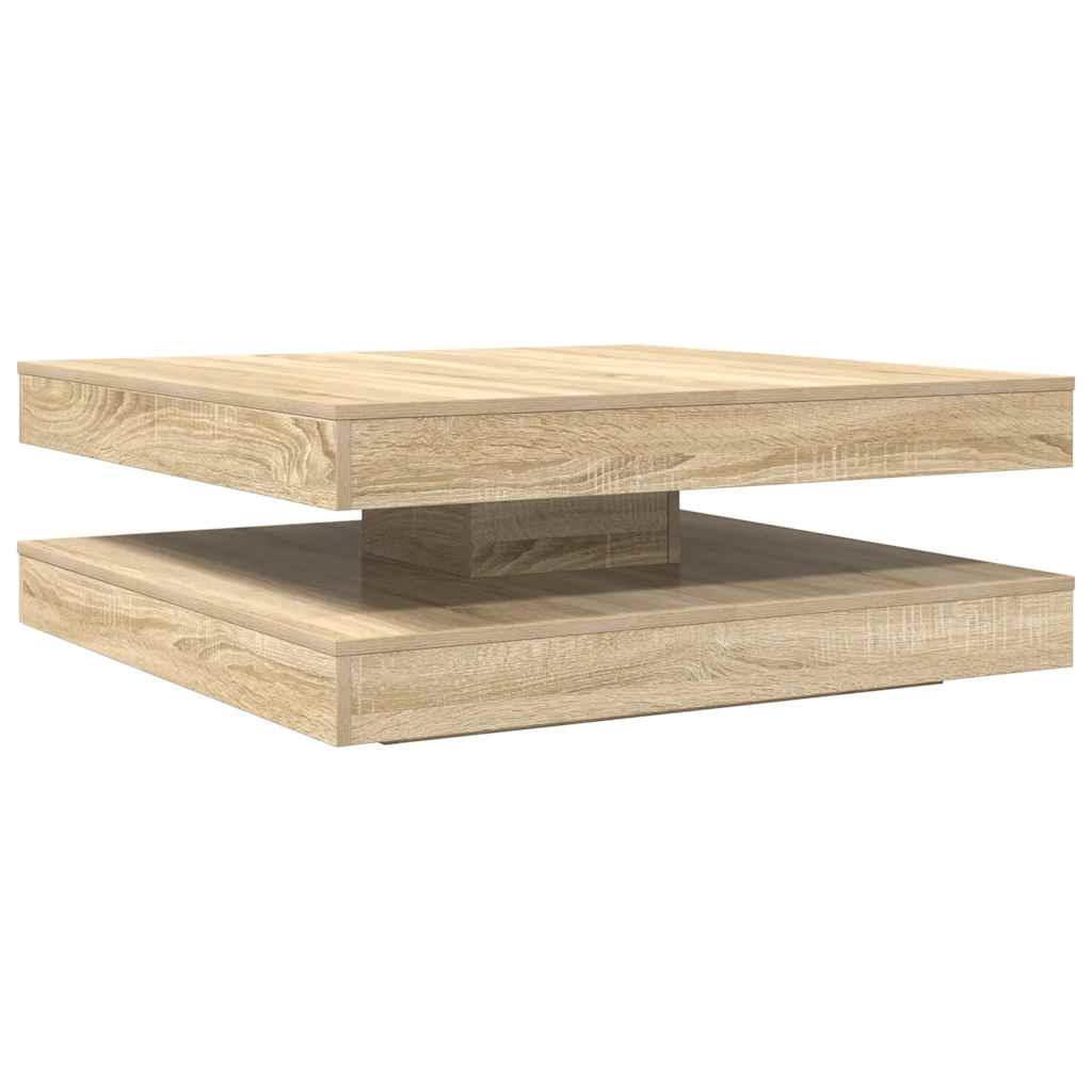 Coffee Table 360-Degree Rotatable Sonoma Oak 90x90x34,5 cm