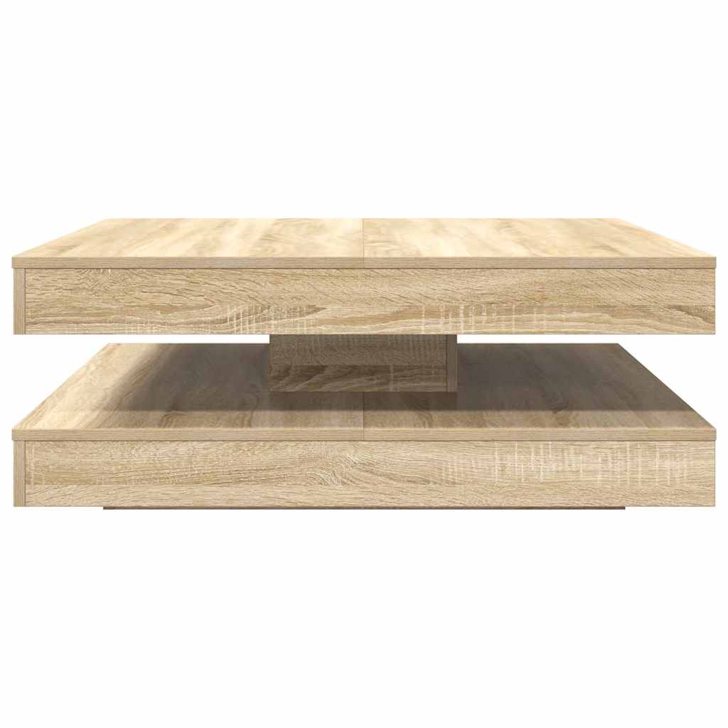 Coffee Table 360-Degree Rotatable Sonoma Oak 90x90x34,5 cm