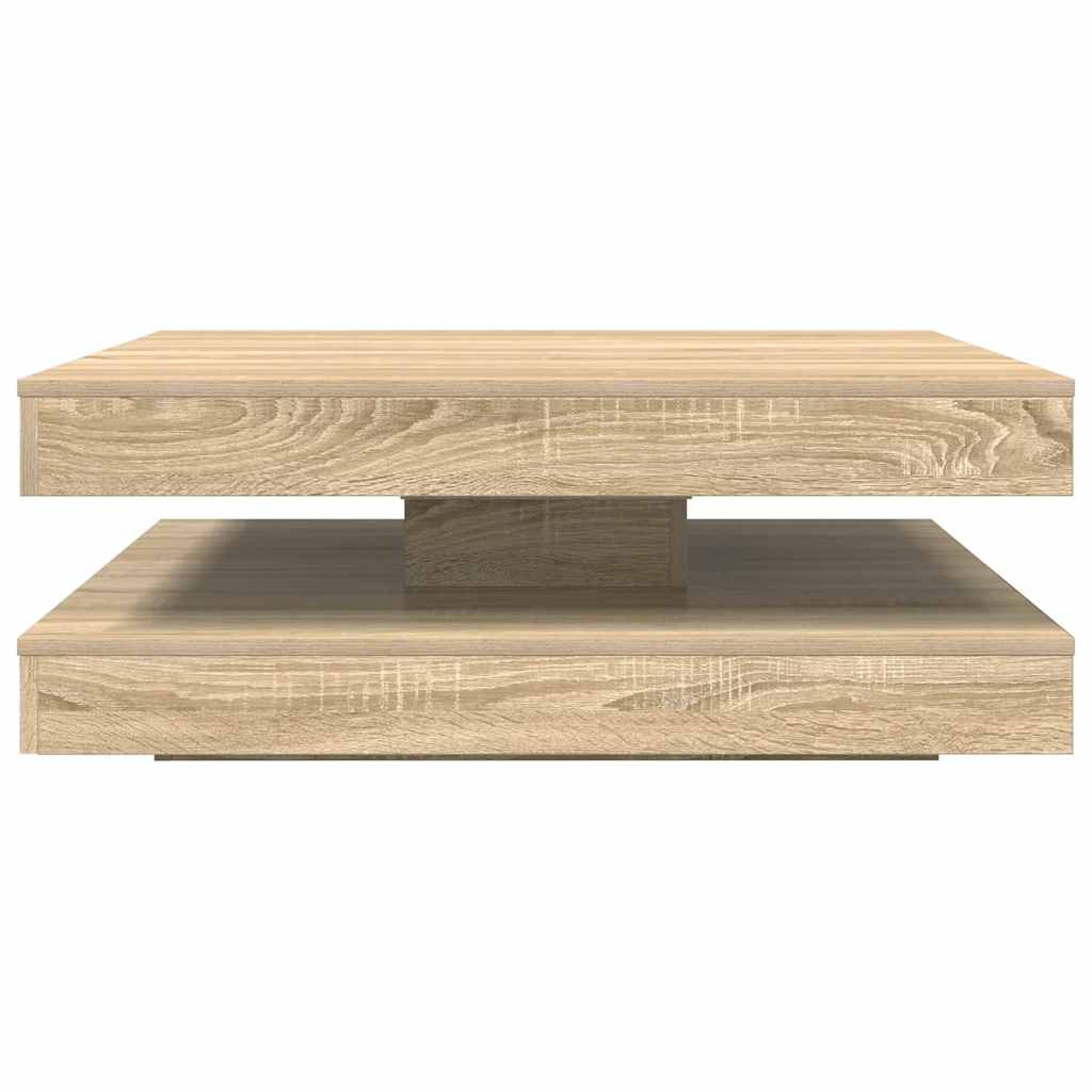 Coffee Table 360-Degree Rotatable Sonoma Oak 90x90x34,5 cm