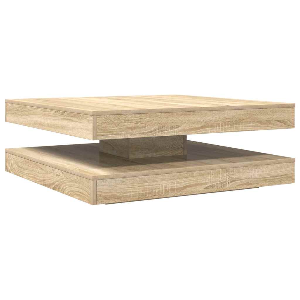 Coffee Table 360-Degree Rotatable Sonoma Oak 90x90x34,5 cm