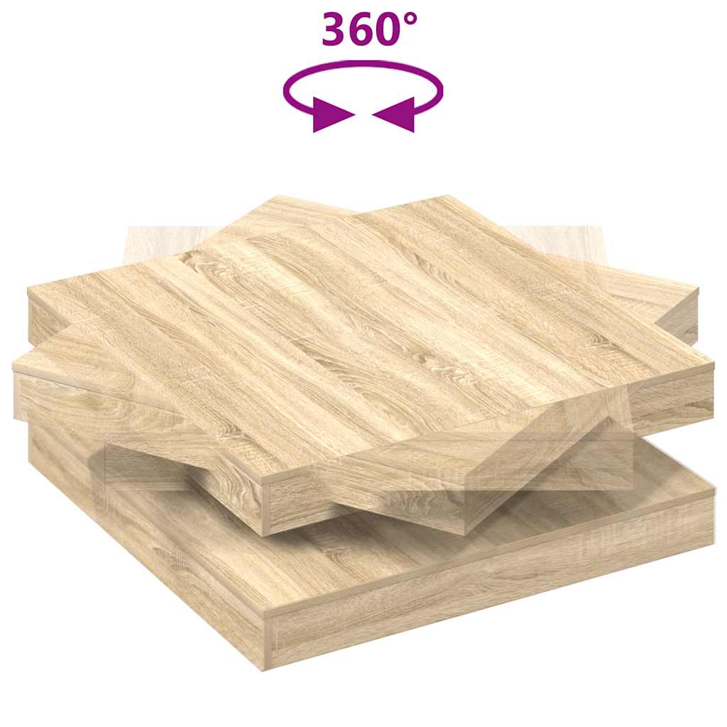 Coffee Table 360-Degree Rotatable Sonoma Oak 90x90x34,5 cm
