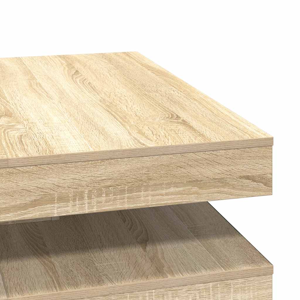 Coffee Table 360-Degree Rotatable Sonoma Oak 90x90x34,5 cm