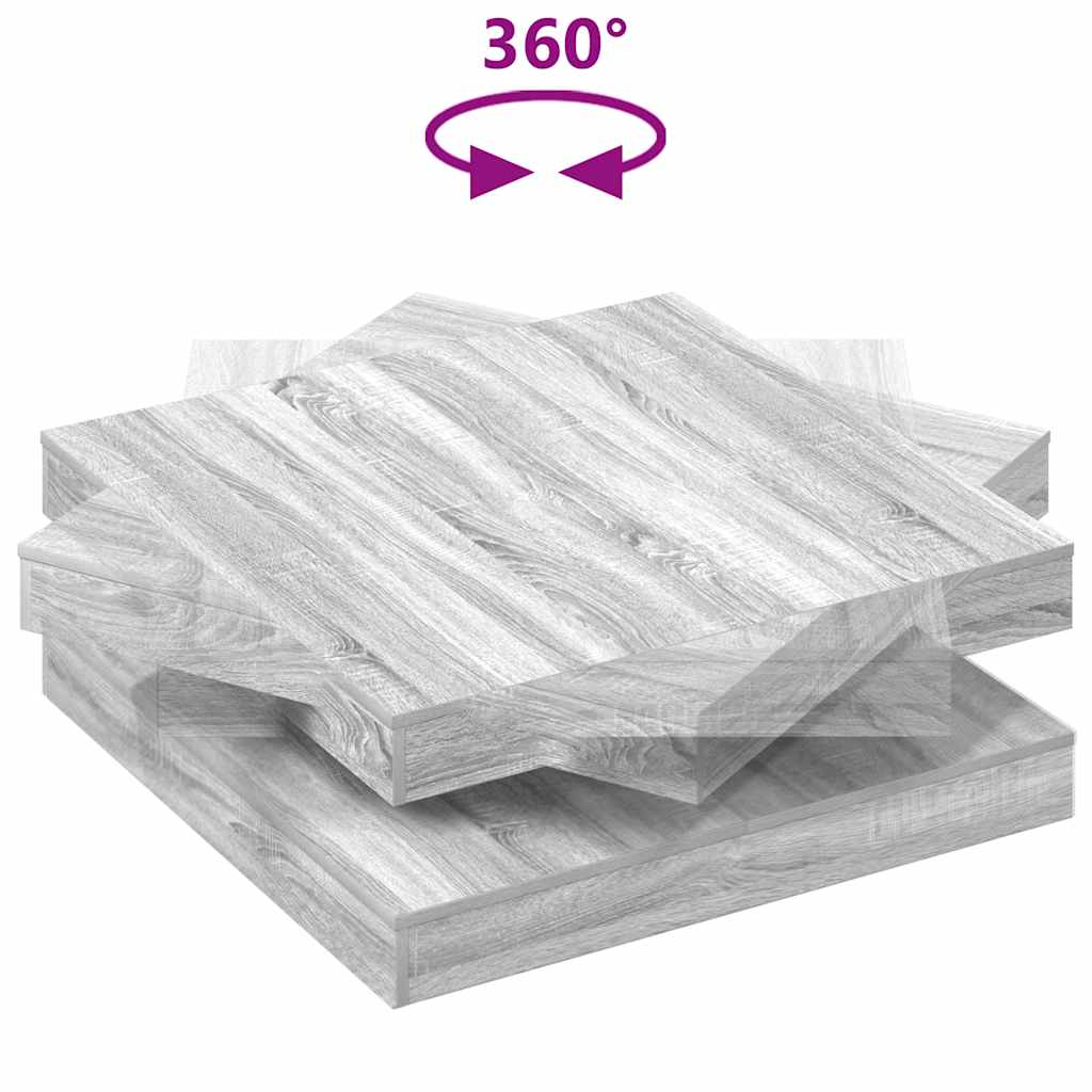 Coffee Table 360-Degree Rotatable Grey Sonoma 90x90x34,5 cm