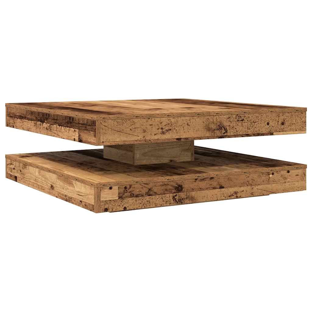 Coffee Table 360-Degree Rotatable Old Wood 90x90x34,5 cm