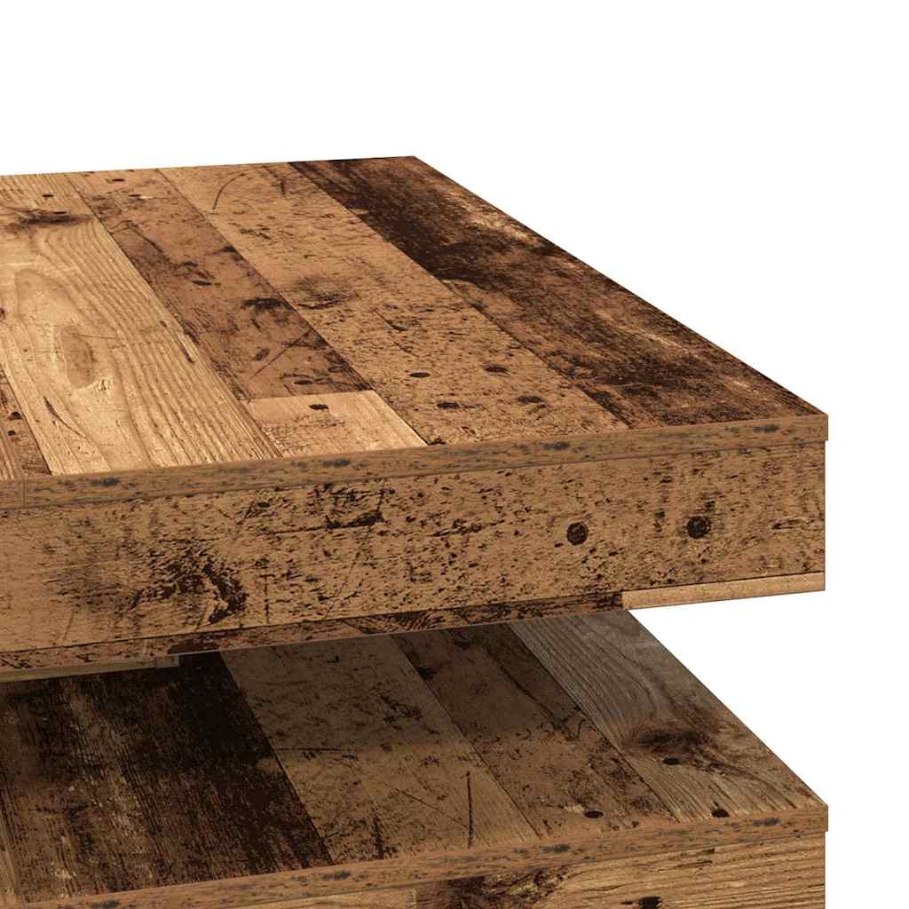 Coffee Table 360-Degree Rotatable Old Wood 90x90x34,5 cm