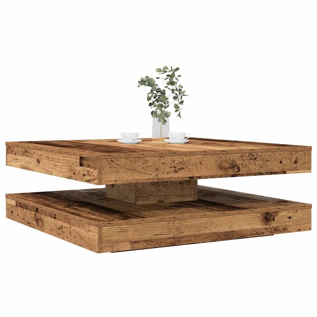 Coffee Table 360-Degree Rotatable Old Wood 90x90x34,5 cm