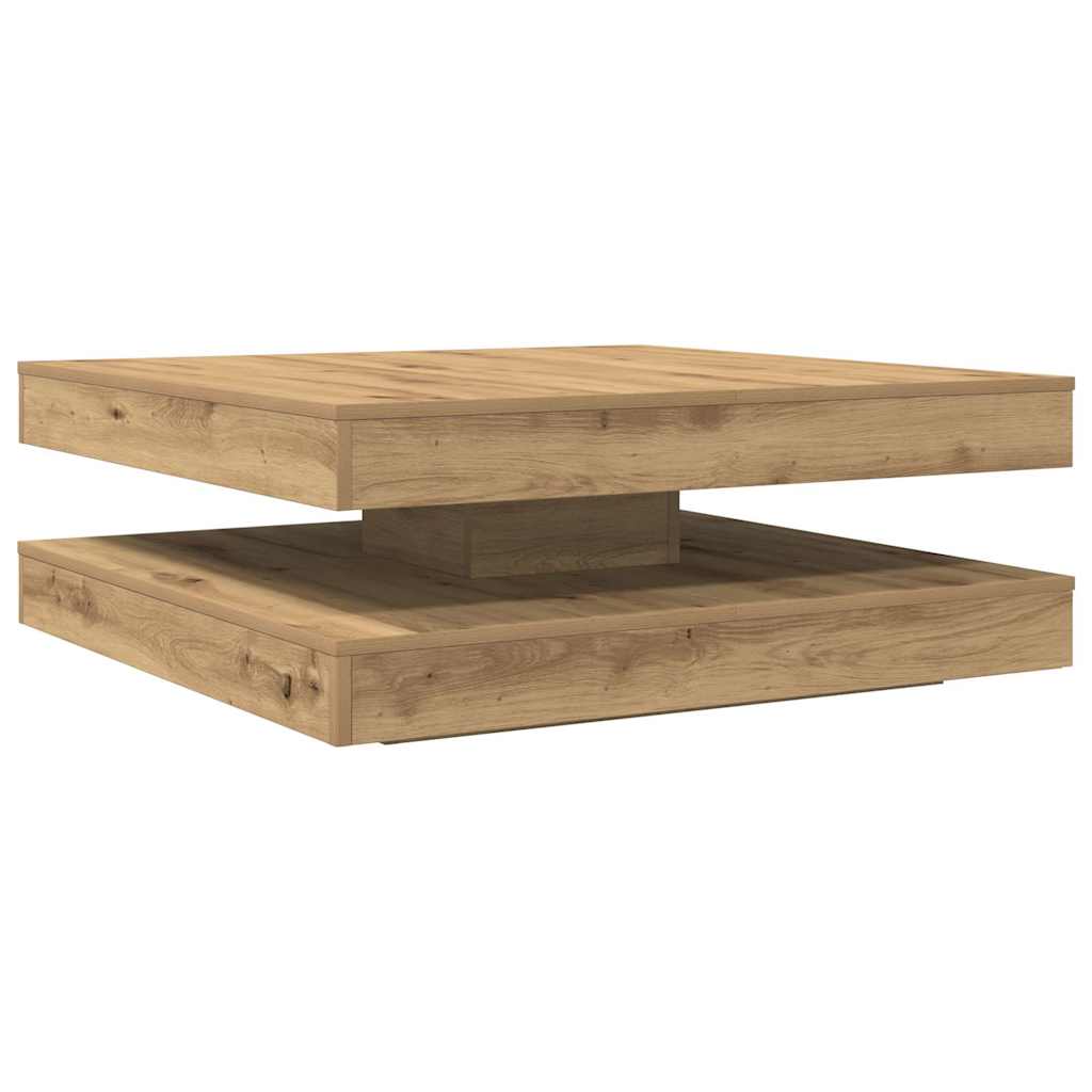 Coffee Table 360-Degree Rotatable Artisan Oak 90x90x34,5 cm