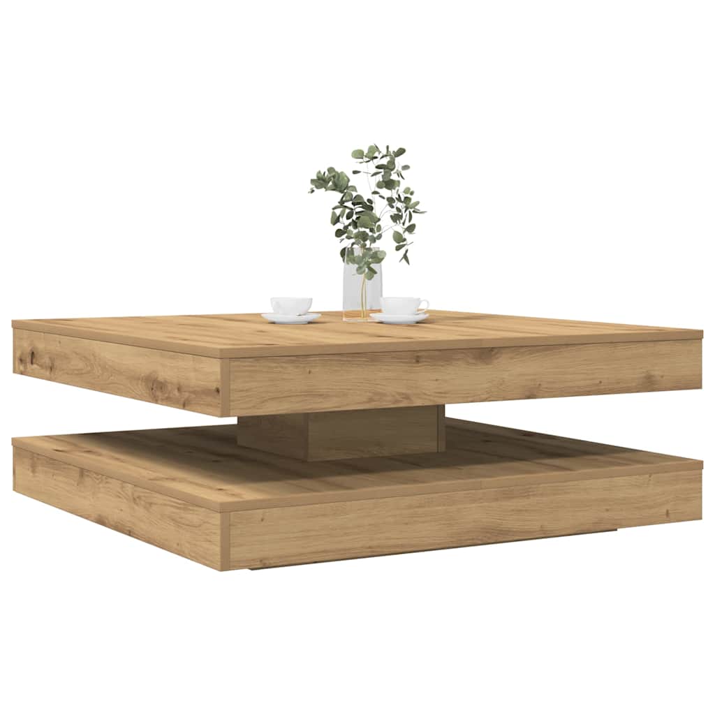 Coffee Table 360-Degree Rotatable Artisan Oak 90x90x34,5 cm