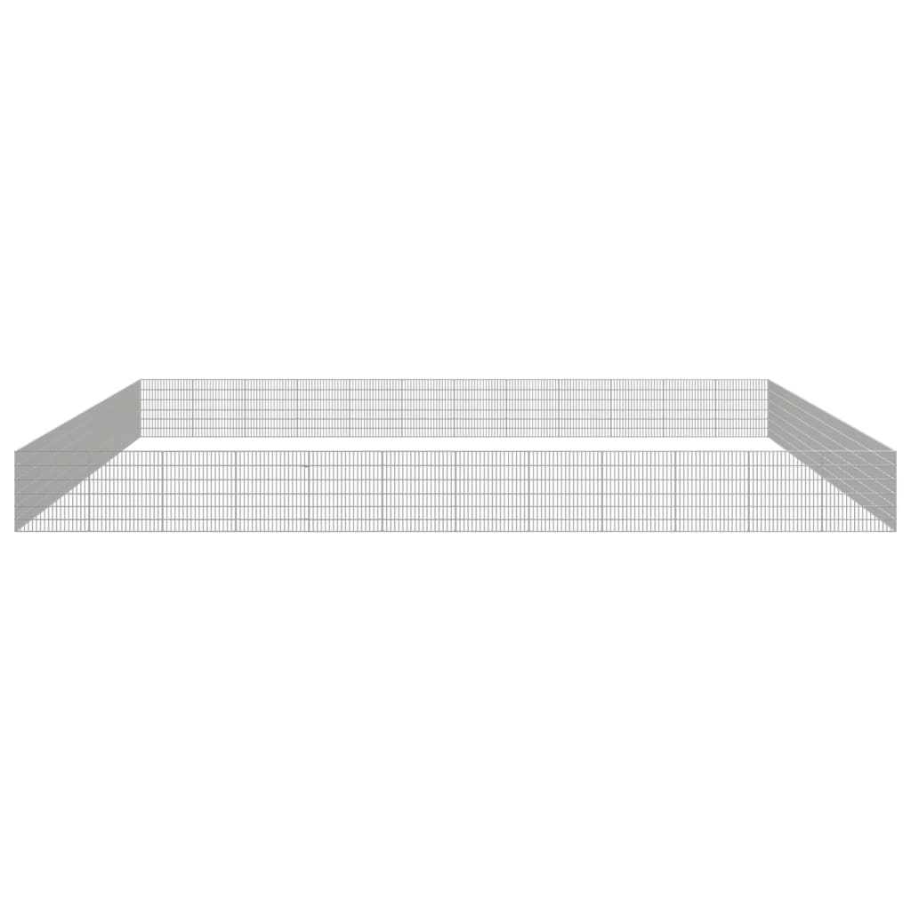 Free Range Animal Enclosure 48-Panel 54x60 cm Galvanised Iron