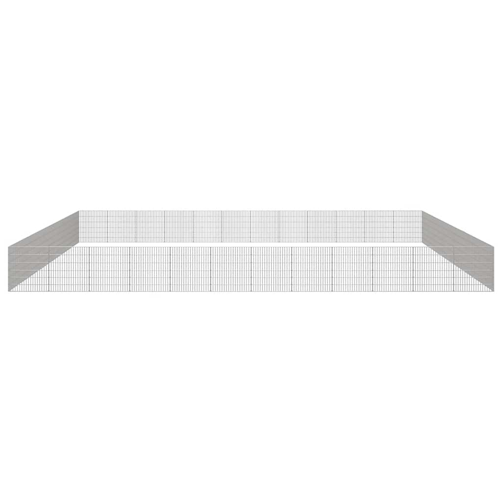 vidaXL Free Range Animal Enclosure 48-Panel 54x60 cm Galvanised Iron