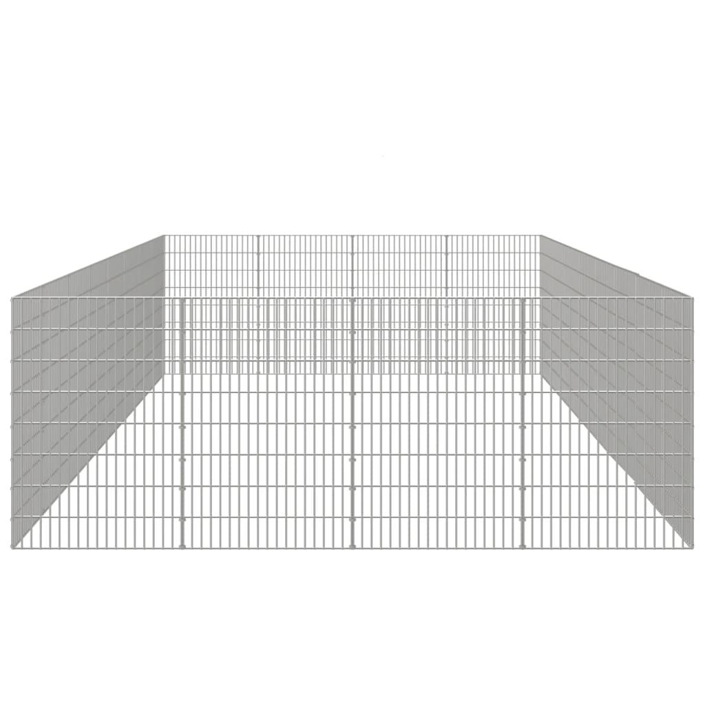 vidaXL Free Range Animal Enclosure 24-Panel 54x80 cm Galvanised Iron