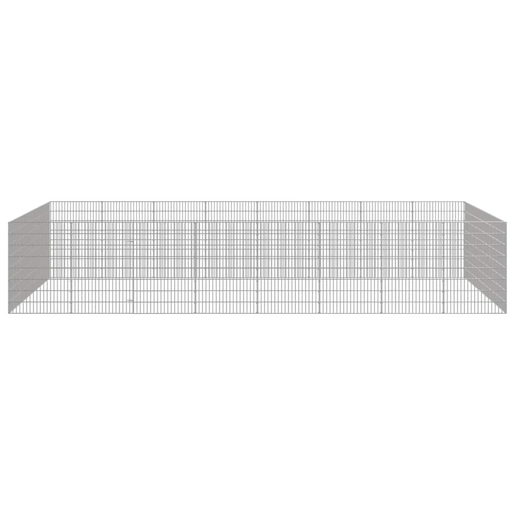 vidaXL Free Range Animal Enclosure 24-Panel 54x80 cm Galvanised Iron