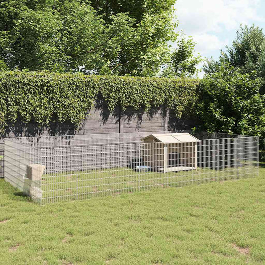 Free Range Animal Enclosure 24-Panel 54x80 cm Galvanised Iron