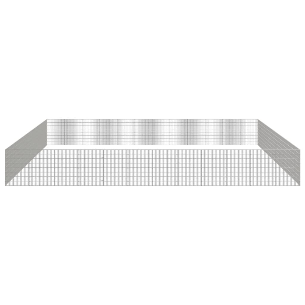 Free Range Animal Enclosure 48-Panel 54x80 cm Galvanised Iron